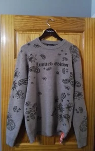 RGSTR Knit Sweater Mens Medium Brown Crew Neck Pullover Heavyweight Limited NWT - Picture 1 of 6