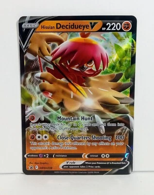 Hisuian Decidueye V Pokemon TCG Sword & Shield Promo Card SWSH238 2022 Full Art - Image 1 of 3
