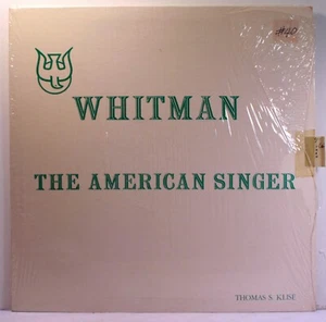 Walt Whtiman An American Singer LP [Thomas Kline 28066] Open Shrink - Picture 1 of 6