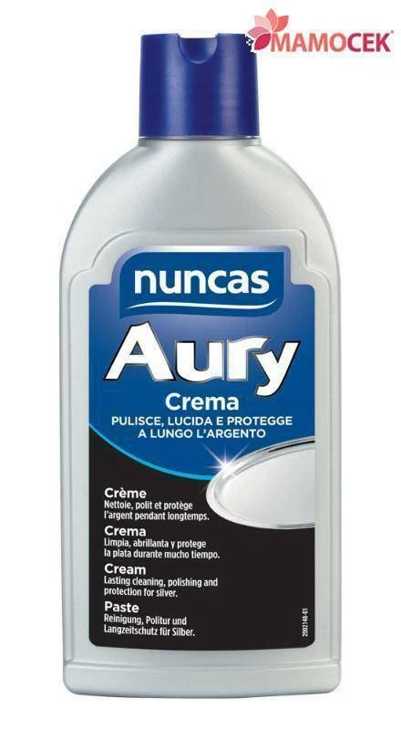 NUNCAS Aury crema 250 ml argento monete posate pulisce lucida protegge a lungo