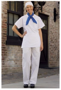 White Baggy Chef Pants, Size: Large (L) - 4000 - Picture 1 of 5