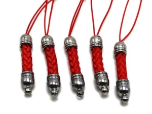 20 Red Braided Mobile Cell Phone Dangle Strap Lariat Lanyard Cords - Photo 1 sur 6