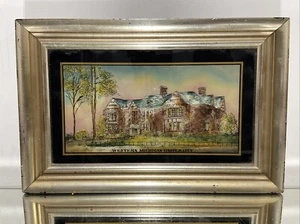 VTG. Reverse Painting on Glass of University of Western Michigan - Picture 1 of 13