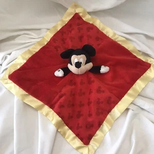 Disney Baby Mickey Mouse Red Lovey Security Blanket Crinkle Ears 14" - Picture 1 of 6