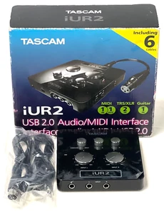 Tascam IUR2 USB 2.0 Audio/MIDI Interface w/ 6 Cables - NIB - Not Fully Tested - Picture 1 of 7