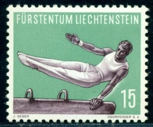 Liechtenstein 1957 Gymnastik,Pommelpferd,Seitenpferd,Herren,Sport,Mi.354,neuwertig - Bild 1 von 1