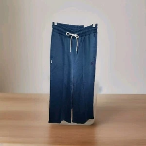 NWT Puma Womens Relaxed Fit Drawstring Sweatpants Flared Leg Teal Blue Size S - Picture 1 of 11