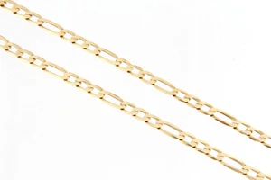 10kt Yellow Gold Unisex 5mm Figaro Link Chain 25" - Picture 1 of 2
