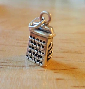 Sterling Silver 3D 16x8x5mm Food Kitchen Cheese Box Grater Slicer Charm - Picture 1 of 5