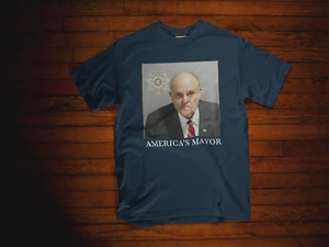 Rudy Giuliani Mugshot T Shirt, America's Mayor (S - 5XL) Unisex Tee - Picture 1 of 9