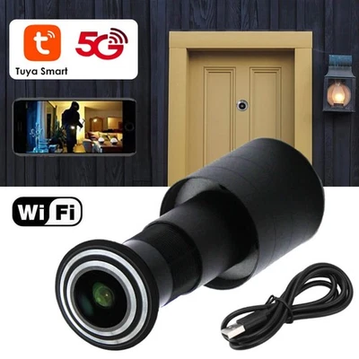 Tuya WIFI 2.4G/5G Smart  Peephole Camera 180° Wide Angle Lens Two-way Voice - Image 1 of 4