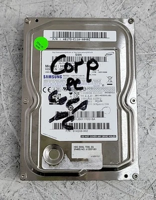 SAMSUNG HD322GJ 614559-002 Hard Drive 320GB 3.5" SATA SEE NOTES - Image 1 of 2