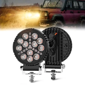 4'' inch LED Work Light Pods Strobe amber DRL Driving Fog Lamp Truck Offroad SUV - Foto 1 di 12