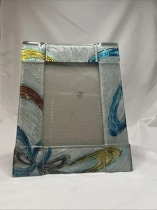 Angelstar Cozenza Collection Hand Crafted "Infinite Swirls" Glass Photo Frame - Picture 1 of 3