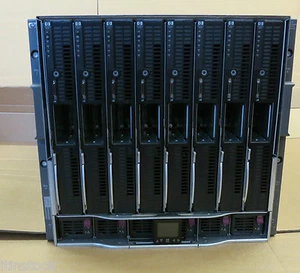 8 x HP ProLiant BL685c 32 x Dual-Core BL c7000 Blade Servers w chassis VT VMware - Picture 1 of 1