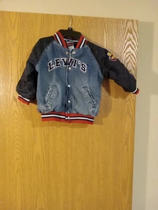 Chaqueta a presión de mezclilla azul para niños pequeños Levi Strauss 3T - Imagen 1 de 5