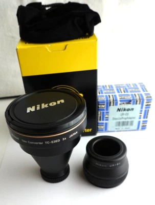 Nikon TC-E3 ED aggiuntivo Tele  con anello UR-E6  per Coolpix P5000 NUOVO - Imagen 1 de 4