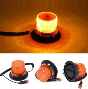 12V/24V LED Amber Recovery Warning Strobe Flashing Magnetic Beacon Light Lamp - Picture 1 of 9