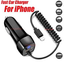 Fast Car Charger USB Cigarette Lighter Socket Adapter For iPhone 13 Pro Max XR X