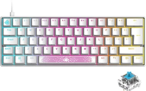 Mini UK Layout 61 Keys Mechanical Keyboard RGB Backlit Ultra-Compact Wired USB C - Picture 1 of 18