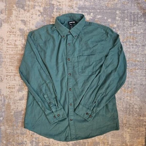 Lands' End Shirt Men Large 16-16.5 Green Long Sleeve Traditional Fit Button Up - Picture 1 of 5