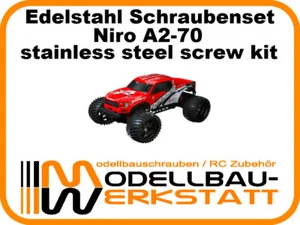 XXL Edelstahl Schrauben-Set für CEN Reeper 1:7 Monster Truck A2-70 screw kit - Foto 1 di 1