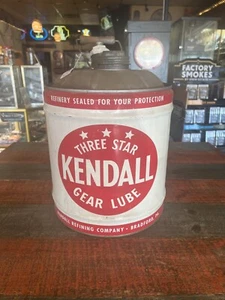 Three Star Kendall Gear Lube 5 Gallon Both Lids / Wooden Handle - Picture 1 of 11