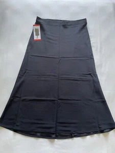 Hilary Radley Ladies Pull-On High Waist Lightweight Crepe Skirt Black Medium NEW - Picture 1 of 3