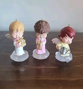 Lot of 3 Vtg Hallmark Keepsake Marys Angels Ornaments Joy 1997 1999 2001 Cute - Picture 1 of 3