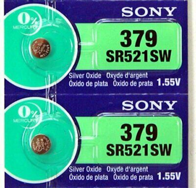 2 PCS SR521SW Sony 379 Watch Battery AG0 1.55...