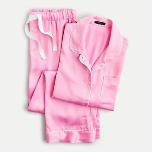 J.CREW 2-Piece Pajama Set Womens Size S Pink Satin Classic - Picture 1 of 16