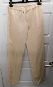 Pantalone Chanel beige chiaro misto lino cashmere nuovo Francia tg 38 - Foto 1 di 5