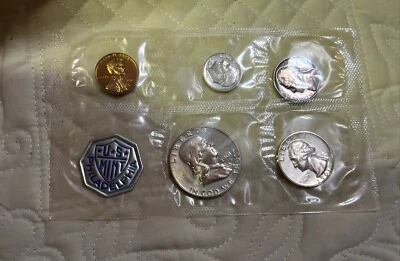 1961 US Mint 5 Coin Proof Set With Original Envelope 90% Silver - Image 1 of 4