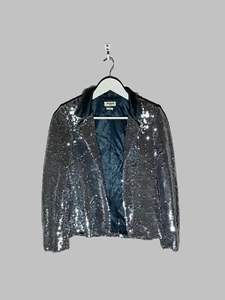 Zadig & Voltaire Very Sequin Glitter Shiny Defile Blazer Jacket Women’s Size S - Picture 1 of 15
