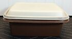 Vintage Tupperware Ice Cream storage container Brown 1254-5 w/clear lid 1255-14