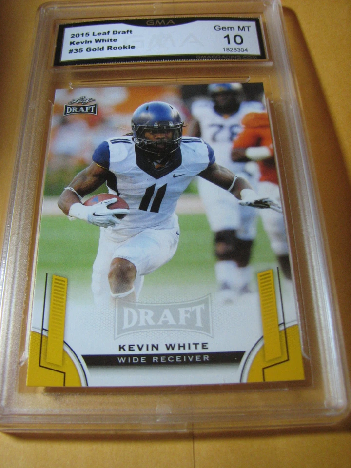 KEVIN WHITE BEARS 2015 LEAF DRAFT GOLD RC # 35 GRADED 10 - Image 1 of 1