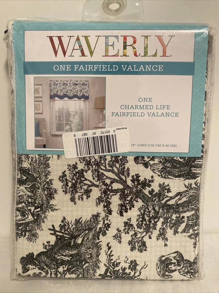 Waverly One Charmed Life Classic Toile French Country Rod Valance 52x18