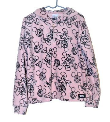 Disney Mickey Mouse Cuarto Cremallera Sudadera con Capucha Rosa Vellón Mujer Mediana/Junior 7/9 Foto 1 de 4