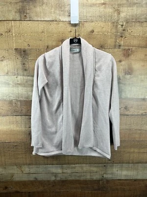 Cárdigan suéter Zara tejido para mujer rosa claro frente abierto talla pequeña Foto 1 de 4