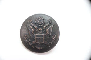 WWI US Eagle Rimless Overcoat Button Horstmann Phila 1 1/8in 18mm each B233 - Picture 1 of 9