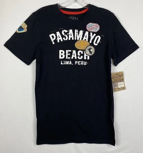 Pasamayo Beach Peru T-Shirt Black XL Youth  Patches Soft Stretch Industry 9 NWT - Picture 1 of 8