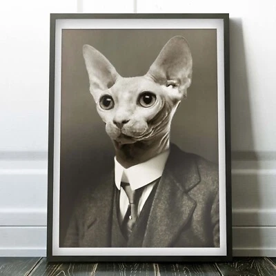 Caballero Esfinge Gato - Póster Lienzo Obra de Arte Foto 1 de 4