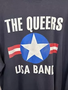 XL - Vintage 90s The Queers USA Band LS Shirt Lookout Records 23.5x30 - Picture 1 of 4