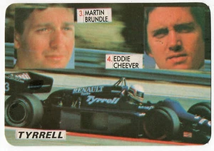 1987 Portugese Pocket Calendar F1 Tyrrell Team - Martin Brundle & Eddie Cheever - Picture 1 of 2