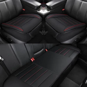 Universal Car Auto Seat Cover Pad Mat Chair Cushion Breathable 3D PU Leather - Picture 1 of 17