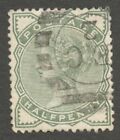 AOP ZAZ GB QV Queen Victoria 1880-1881 1/2d vert pâle SG 165 £ 22