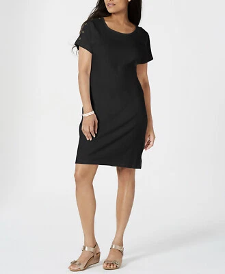 Karen Scott Women's Black Short Sleeve Above the Knee Sheath Dress Size XS - Изображение 1 из 3