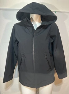 Gap Kids Boys 12 13 Years  XL Black Hooded Jacket Wind Breaker Zip Up - Picture 1 of 6