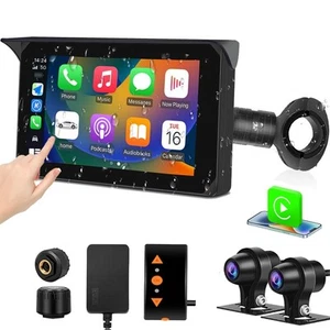 Wireless Carplay Motorcycle Dash Camera with 5" Touchscreen, GPS Navigation, ... - Picture 1 of 9