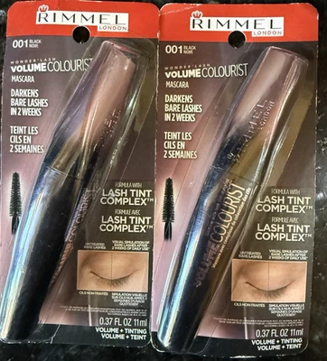 2 lot Rimmel Volume Colorist Mascara w/ Lash Tint 001 Black - Image 1 of 2